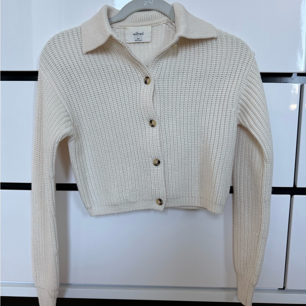 Wilfred Cream Button-Up Cardigan